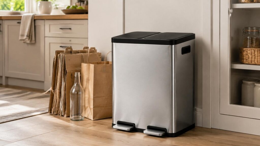 Dual Compartment Trash Can
