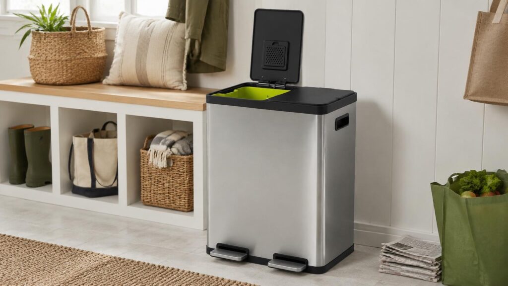 Dual Compartment Trash Can